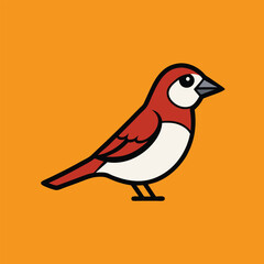 Obraz premium sparrow vector art illustration 