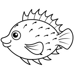 Porcupine Fish Vector Art