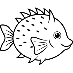 Porcupine Fish Vector Art