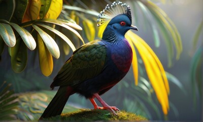 Fototapeta premium Elegant Victoria Crowned Pigeon