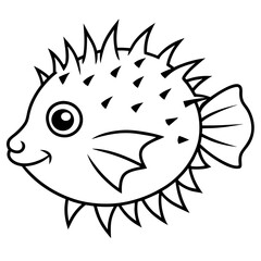 Porcupine Fish Vector Art