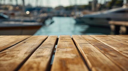 Wooden Deck Overlooking Marina