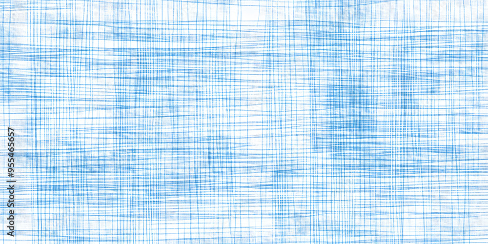 Poster seamless abstract hand drawn grid lines in a clean simple minimalist woven mesh checkers pattern, li