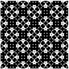 Vector monochrome pattern, Abstract texture for fabric print, card, table cloth, furniture, banner, cover, invitation, decoration, wrapping.Seamless repeating pattern.Black and white color.
