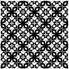 Vector monochrome pattern, Abstract texture for fabric print, card, table cloth, furniture, banner, cover, invitation, decoration, wrapping.Seamless repeating pattern.Black and white color.