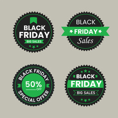 Black Friday label design, Set of label, Sales label set design, stamp logo