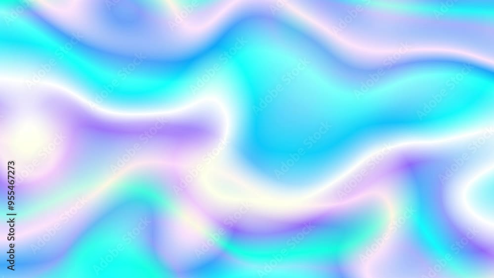 Aufkleber Looping abstract blur wave stream 4K gradient background curved wavy lines tech futuristic motion dynamic abstract waving metaverse