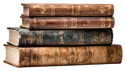 PNG Four books publication library white background.