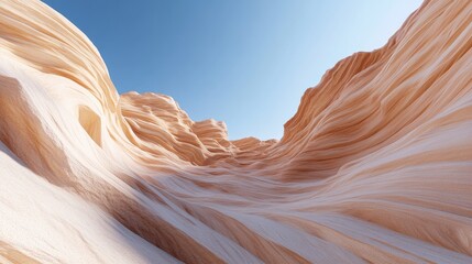 Desert canyon landscape panorama with red rock formations and blue sky