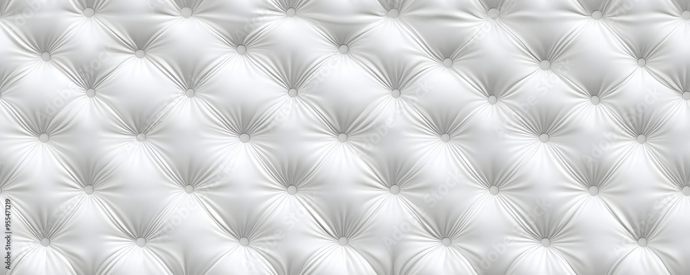 Sticker seamless subtle white diamond tufted upholstery pattern transparent background texture overlay. abst