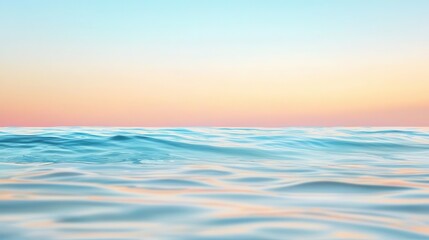 Obraz premium Tranquil seascape with calm waves and a soft horizon, a peaceful coastal nature scene, landscape