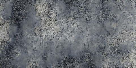 Seamless coarse gritty film grain transparent photo overlay. Vintage dark grey speckled static noise background texture. Grungy streaked, stained and worn distressed sandpaper backdrop 3D rendering.