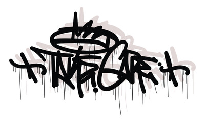 TAKE CARE graffiti tag style design