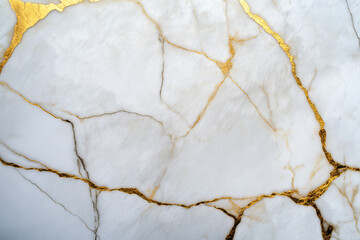 white marble texture with cracks filled with gold