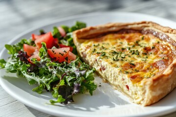 Delicious Quiche with a Side Salad
