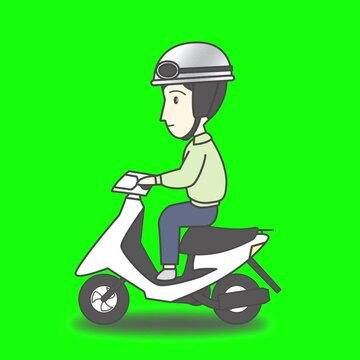 person on scooter