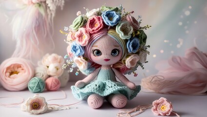 Fototapeta premium girl with a doll