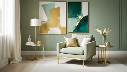 Photo interior modern design room 3d illustration