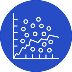 Scatter Graph Vector Icon Design