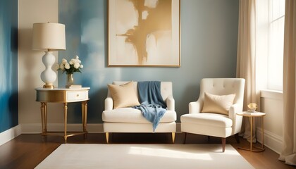 Photo interior modern design room 3d illustration