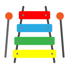 Xylophone Vector Flat Icon Design