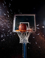 basketball hoop on the court