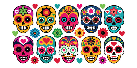 Intricate Geometric Skull Vector with Abstract Details