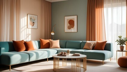 Photo interior modern design room 3d illustration