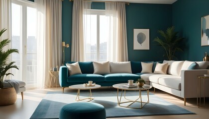 Photo interior modern design room 3d illustration