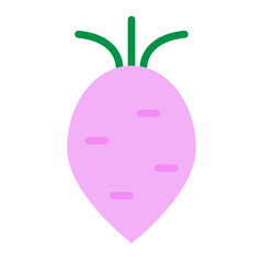 Turnip Vector Flat Icon Design