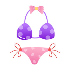 An icon of bikini in flat style 