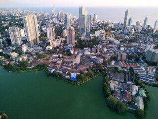 Panoramic view of Colombo, Sri Lanka.