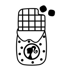 An icon of chocolate in glyph style  