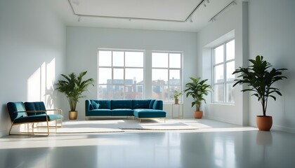 Photo interior modern design room 3d illustration