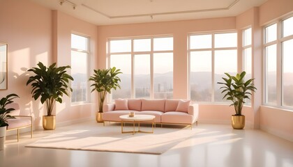 Photo interior modern design room 3d illustration