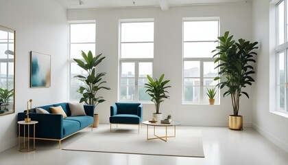 Photo interior modern design room 3d illustration