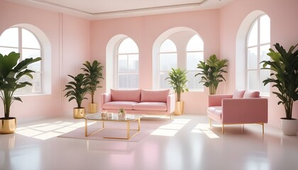 Naklejka premium Photo interior modern design room 3d illustration