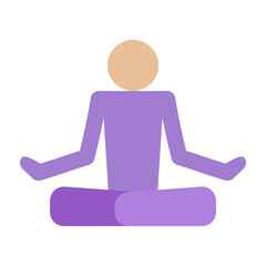 Yoga Vector Flat Icon Design