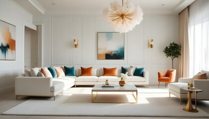 Photo interior modern design room 3d illustration