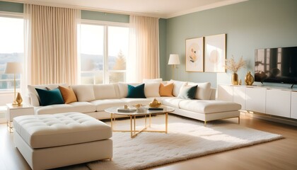 Obraz premium Photo interior modern design room 3d illustration