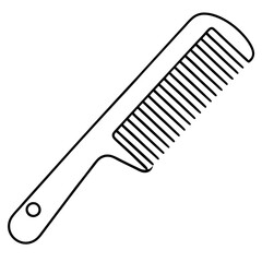 White Background Comb Vector Art