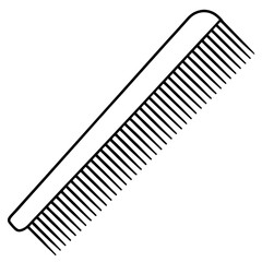 White Background Comb Vector Art