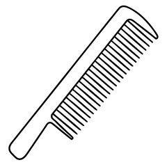 White Background Comb Vector Art