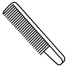 White Background Comb Vector Art