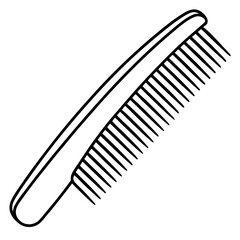 White Background Comb Vector Art