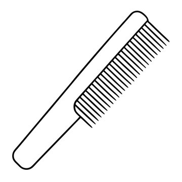 recommend clip art: White Background Comb Vector Art