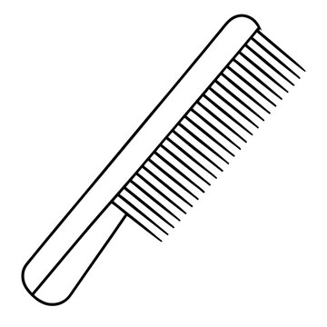 recommend clip art: White Background Comb Vector Art
