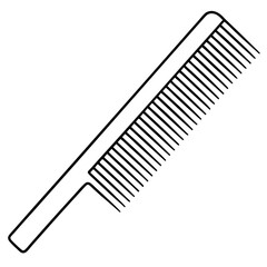 White Background Comb Vector Art