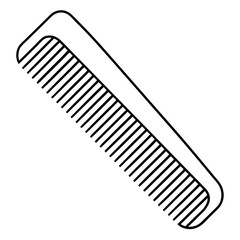 White Background Comb Vector Art