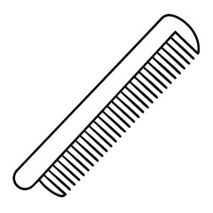White Background Comb Vector Art